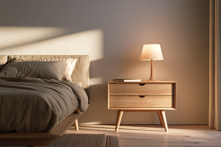 Stilvoller Nachttisch im modernen Schlafzimmer